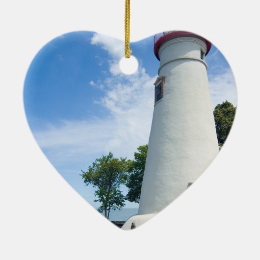 Marblehead Lighthouse Keramisch Ornament (Achterkant)