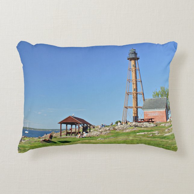 Marblehead Lighthouse, Massachusetts Accent Pillow Kussen (Voorkant)