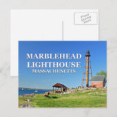 Marblehead Lighthouse, Massachusetts Briefkaart (Voorkant / Achterkant)