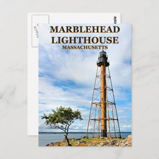 Marblehead Lighthouse, Massachusetts Briefkaart (Voorkant / Achterkant)