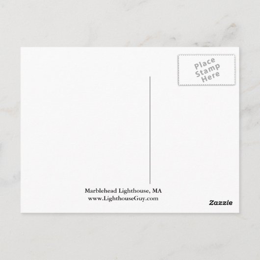 Marblehead Lighthouse, Massachusetts Briefkaart (Achterkant)