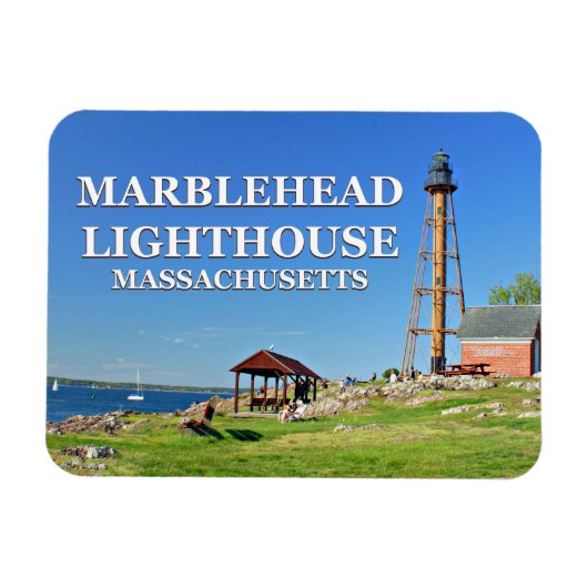 Marblehead Lighthouse, Massachusetts Flexi Magnet Magneet (Horizontaal)
