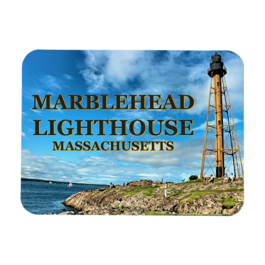 Marblehead Lighthouse, Massachusetts Flexi Magnet Magneet (Horizontaal)