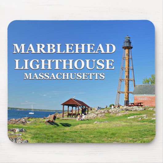 Marblehead Lighthouse, Massachusetts Mousepad Muismat (Voorkant)