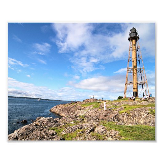 Marblehead Lighthouse, Massachusetts Photo Print Foto Afdruk (Voorkant)