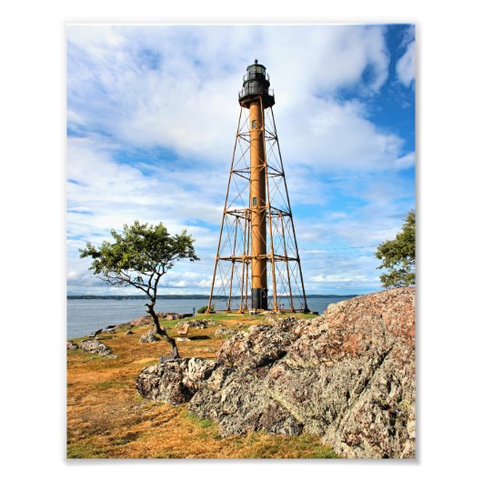 Marblehead Lighthouse, Massachusetts Photo Print Foto Afdruk (Voorkant)