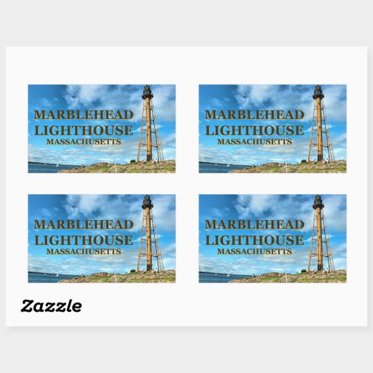 Marblehead Lighthouse, Massachusetts Stickers (Vel)