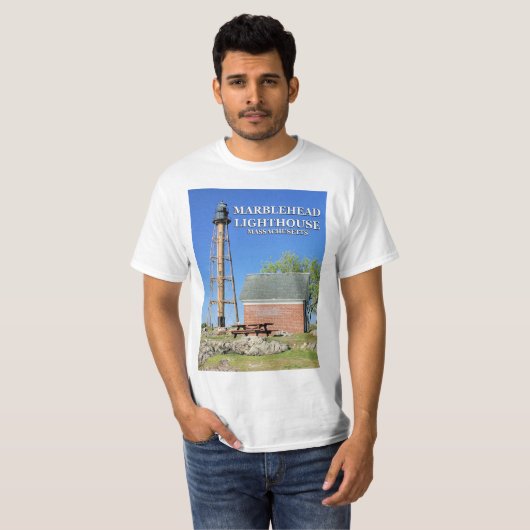 Marblehead Lighthouse, Massachusetts T-Shirt (Voorkant volledig)