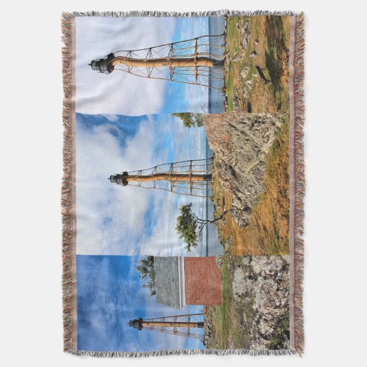 Marblehead Lighthouse, Massachusetts Throw Blanket Deken (Voorkant Verticaal)
