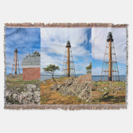 Marblehead Lighthouse, Massachusetts Throw Blanket Deken