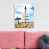 Marblehead Lighthouse Massachusetts Wrapped Canvas Afdruk (Insitu (Woonkamer))