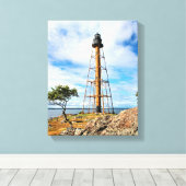 Marblehead Lighthouse Massachusetts Wrapped Canvas Afdruk (Insitu (Houten vloer))