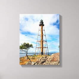 Marblehead Lighthouse Massachusetts Wrapped Canvas Afdruk