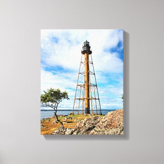 Marblehead Lighthouse Massachusetts Wrapped Canvas Afdruk (Voorkant)