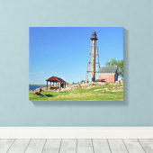 Marblehead Lighthouse Massachusetts Wrapped Canvas Afdruk (Insitu (Houten vloer))