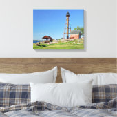 Marblehead Lighthouse Massachusetts Wrapped Canvas Afdruk (Insitu (Slaapkamer))