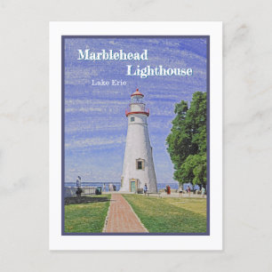 Marblehead Lighthouse/Meer van Erie Briefkaart