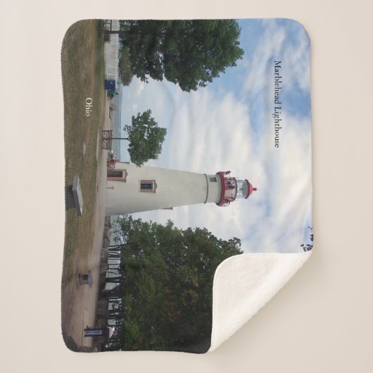 Marblehead Lighthouse sherpa blanket Deken (Voorkant)