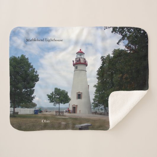 Marblehead Lighthouse sherpa blanket Sherpa Deken (Voorkant (horizontaal))