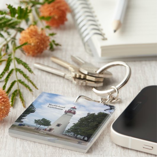 Marblehead Lighthouse-sleutelketen Sleutelhanger (Voorkant Rechts)