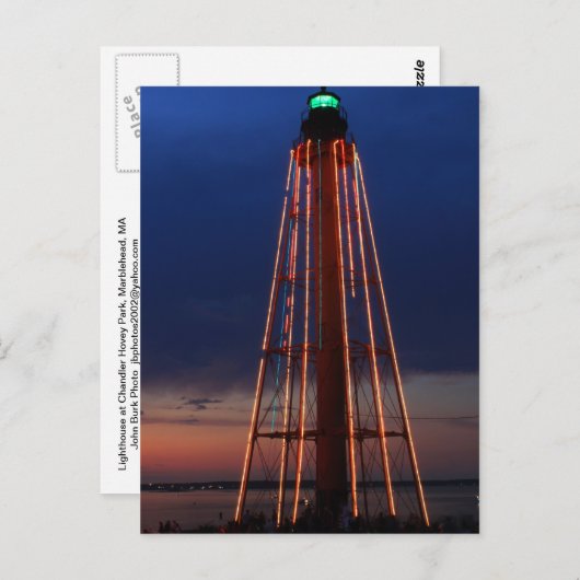 Marblehead Lighthouse Sunset Briefkaart (Voorkant / Achterkant)
