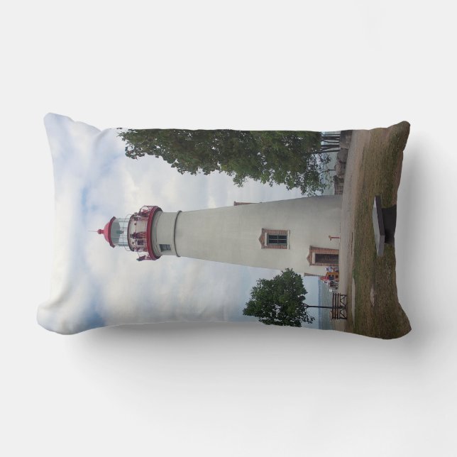 Marblehead Lighthouse ver 2 lendenkussen Kussen (Voorkant)