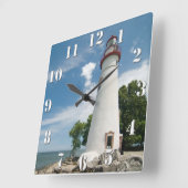 Marblehead Lighthouse Vierkante Klok (Hoek)