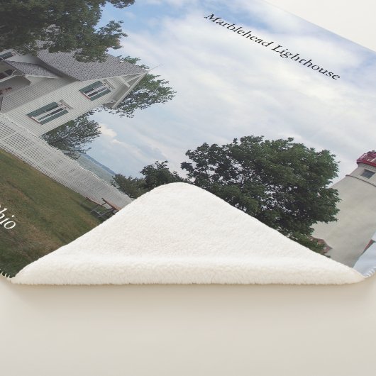 Marblehead Lighthouse wide sherpa blanket Sherpa Deken (3/4)