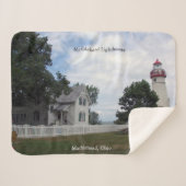 Marblehead Lighthouse wide sherpa blanket Sherpa Deken (Voorkant (horizontaal))