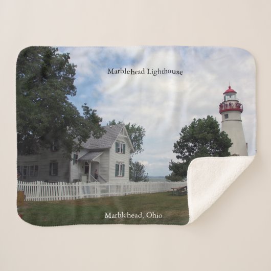 Marblehead Lighthouse wide sherpa blanket Sherpa Deken (Voorkant (horizontaal))