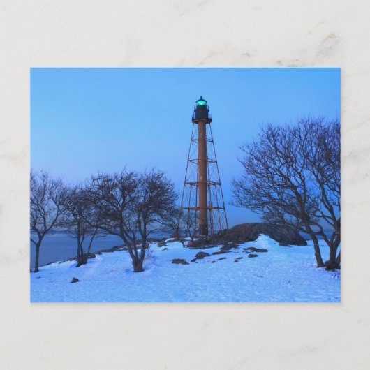 Marblehead Lighthouse Winter Briefkaart (Voorkant)