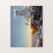 Marblehead Lighthouse Winter Sunrise Legpuzzel (Verticaal)