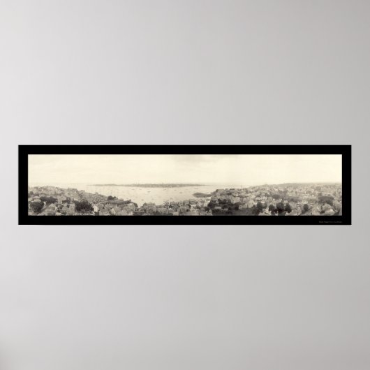 Marblehead MA Birdseye Foto 1912 Poster (Voorkant)