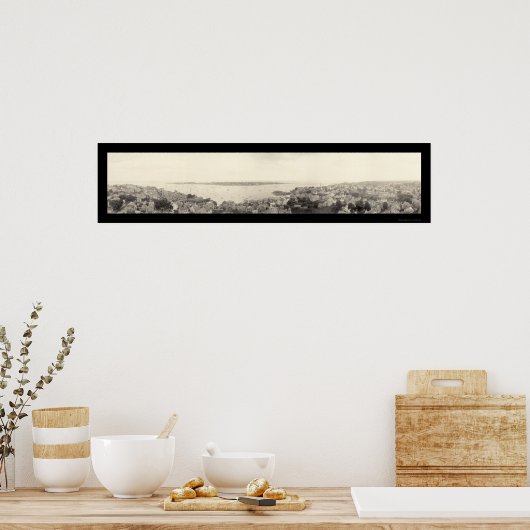 Marblehead MA Birdseye Foto 1912 Poster (Keuken)