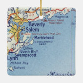 Marblehead MA Map Keramisch Ornament (Achterkant)