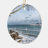 Marblehead, Massachusetts. Harbour, vuurtoren Keramisch Ornament (Links)