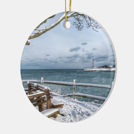 Marblehead, Massachusetts. Harbour, vuurtoren Keramisch Ornament (Links)