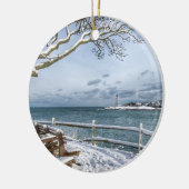 Marblehead, Massachusetts. Haven, Vuurtoren, Keramisch Ornament (Links)