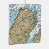 Marblehead Massachusetts Nautical Chart Keramisch Ornament (Rechts)