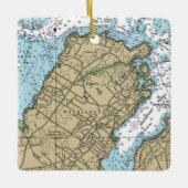 Marblehead Massachusetts Nautical Chart Keramisch Ornament (Voorkant)
