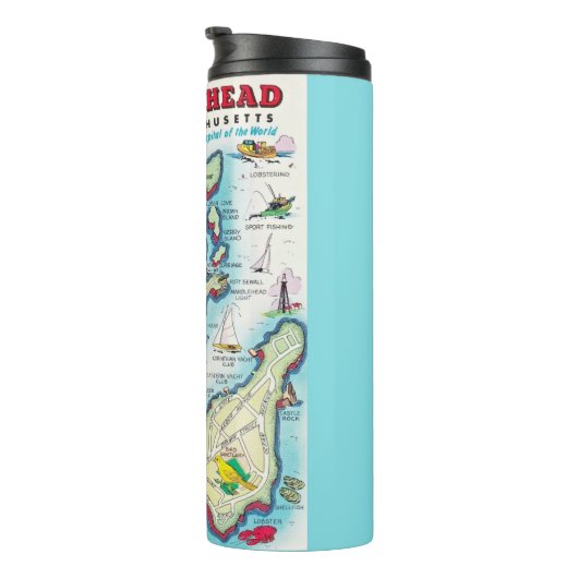 Marblehead Massachusetts  Street Map Thermosbeker (Geroteerd rechts)