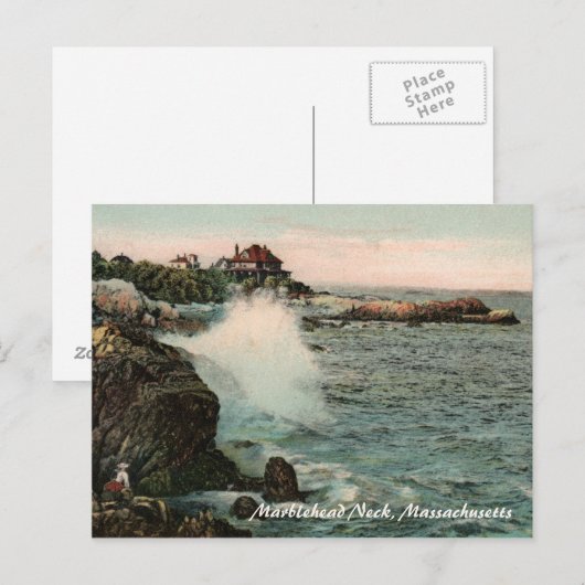 Marblehead Neck Massachusetts Briefkaart (Voorkant / Achterkant)