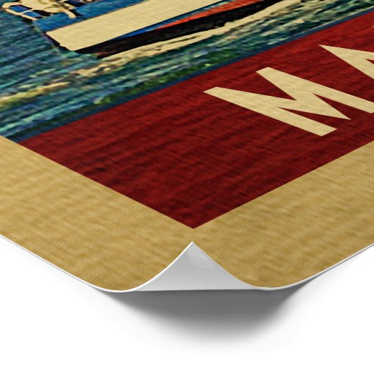 Marblehead Sailboot Vintage Travel Massachusetts Poster (Hoek)