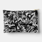 Marbleized Black en White Modern Abstract kunstwer Etui (Achterkant)