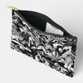 Marbleized Black en White Modern Abstract kunstwer Etui (Open)