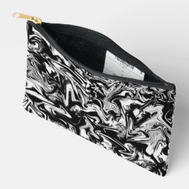 Marbleized Black en White Modern Abstract kunstwer Etui