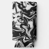 Marbleized Black en White Modern Abstract kunstwer Seltzer Blikjeskoeler (Achterkant)