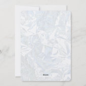 Marbleized Blue Hydrangea and Muscari Metallic Feestdagenkaart (Achterkant)