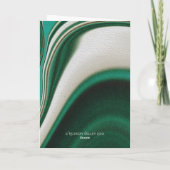 Marbleized Green Teal Folded Holiday Card Feestdagen Kaart (Achterkant)
