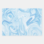 Marbleized Paint Modern baby grijs blauw roze kleu Inpakpapier Vel (Voorkant 3)